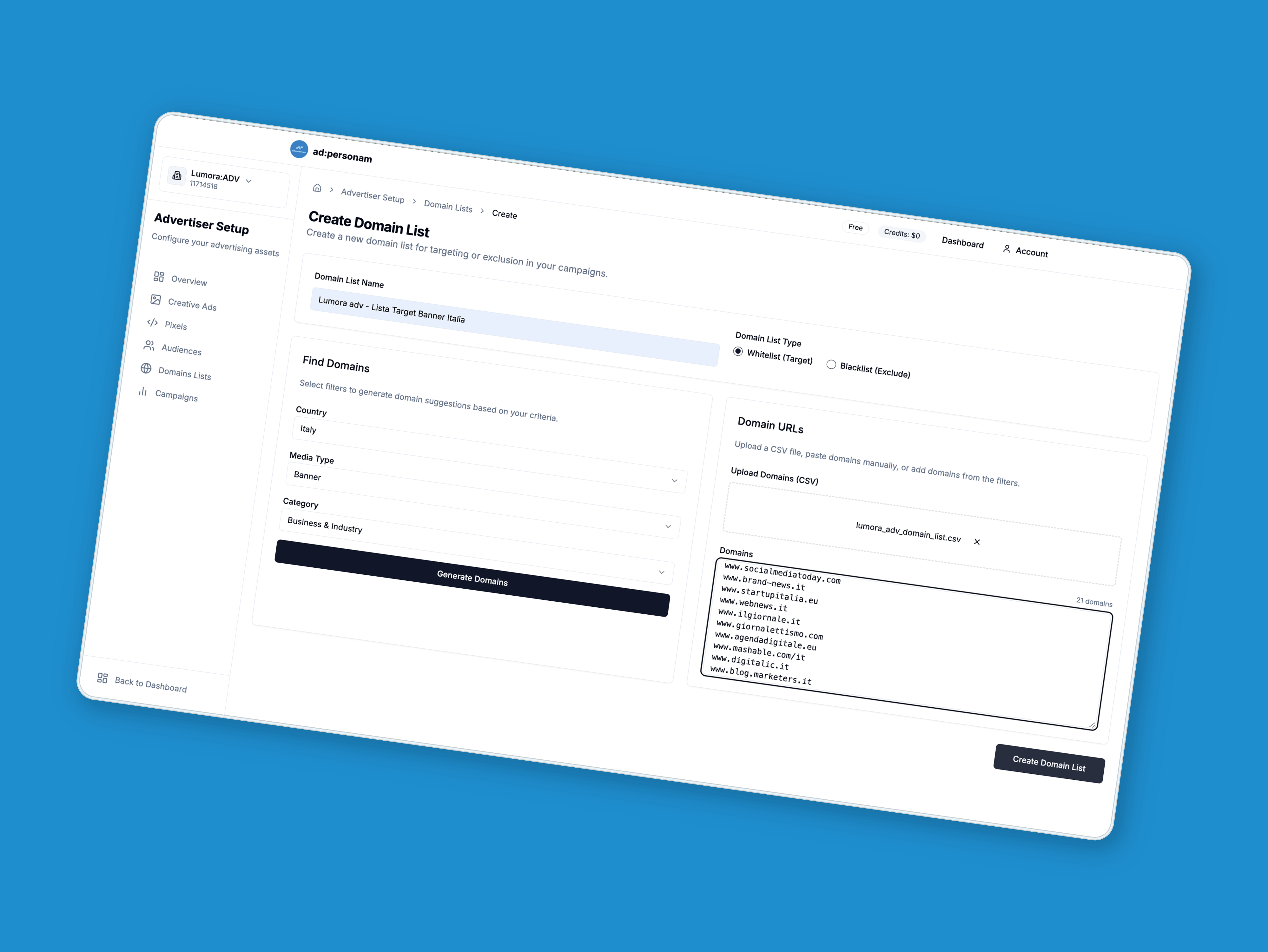 Domain Discovery Tool