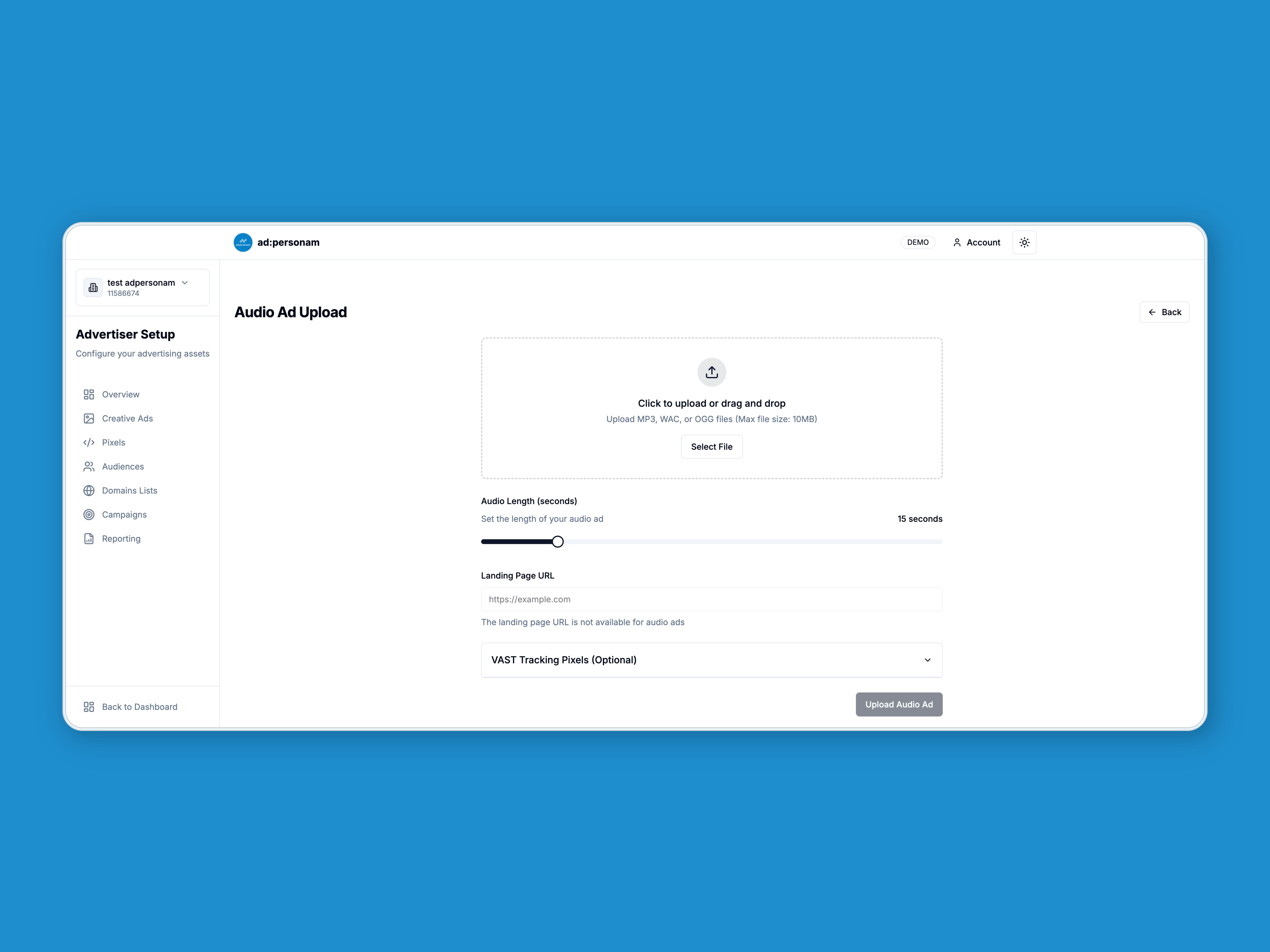 Upload Audio Ads