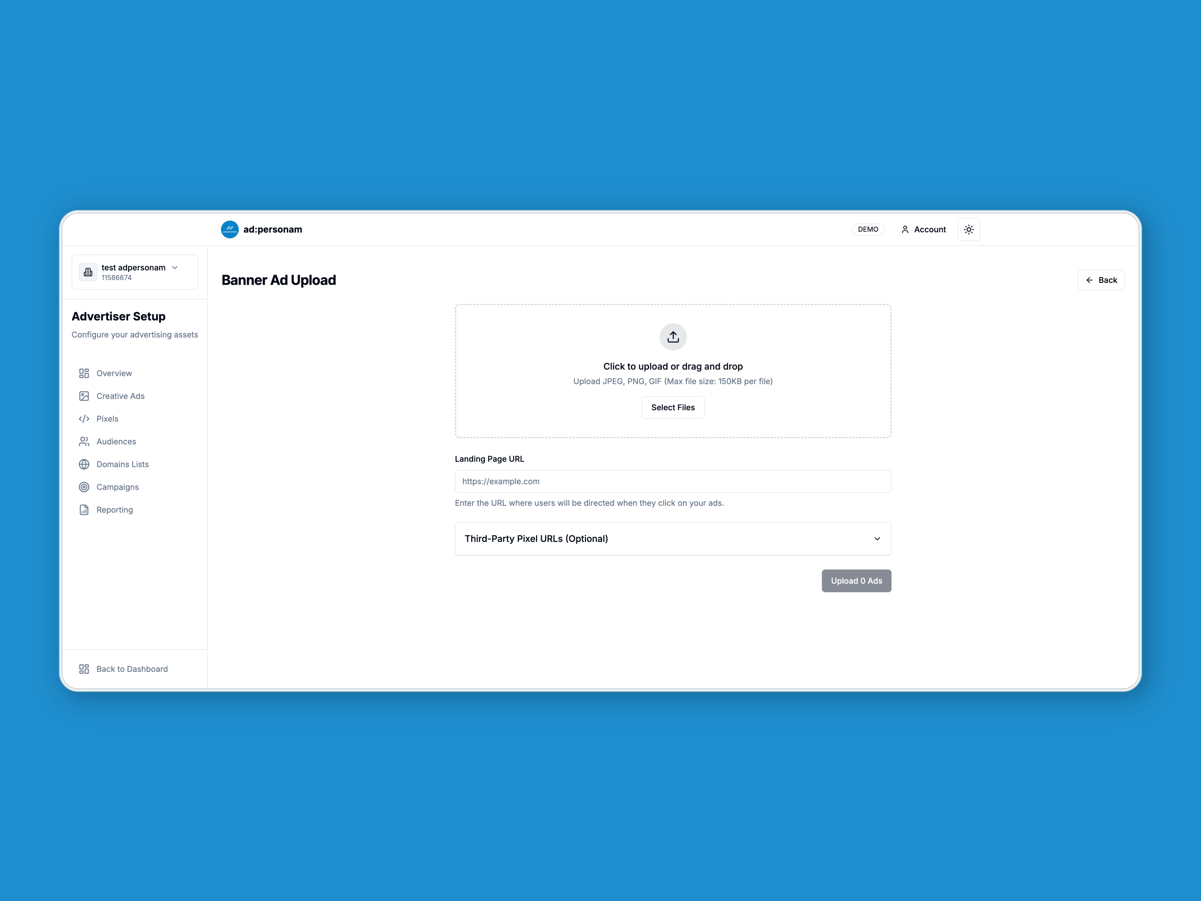 Upload Banner Ads