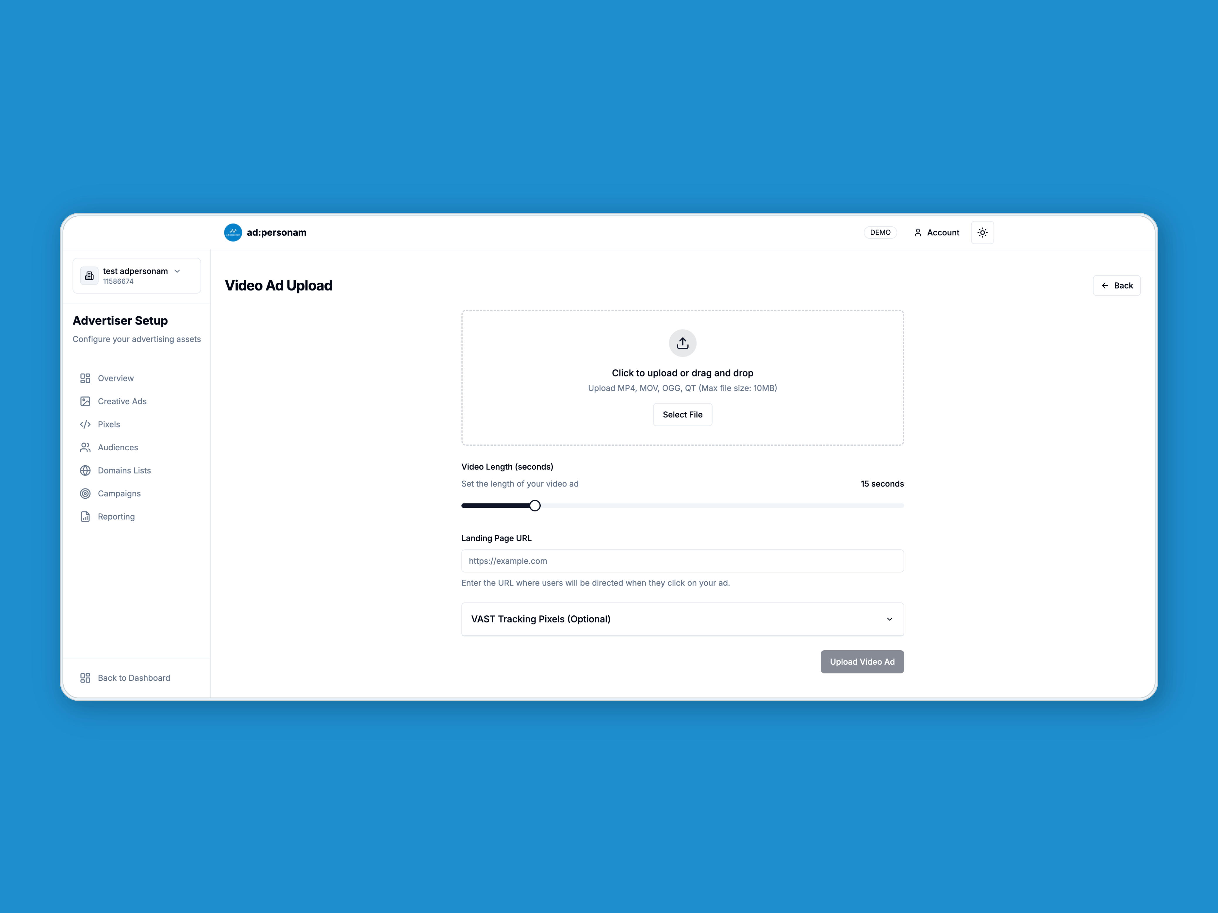 Upload Video Ads